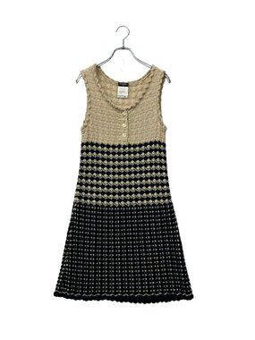Chanel Knit Dress Coco Button 34